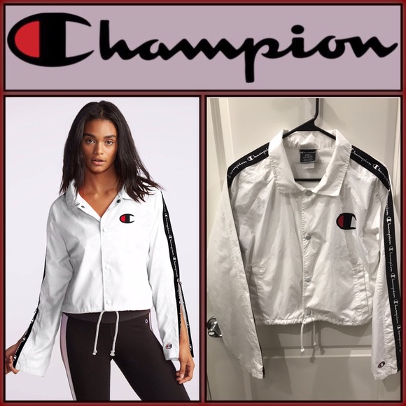 CHAMPION- Zippertape Cropped Coaches Jacket - Picture 1 of 8